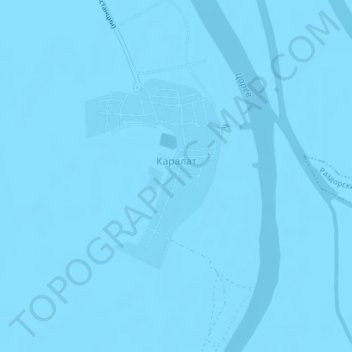 Топографическая карта Каралат, высота, рельеф