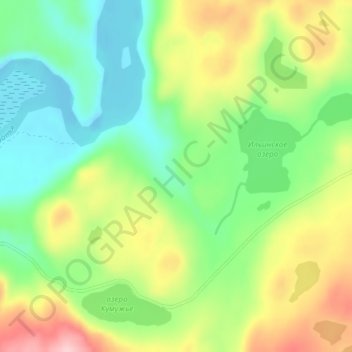 Топографическая карта Ильинский, высота, рельеф