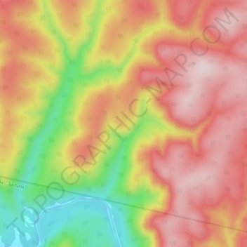 Топографическая карта Сукум, высота, рельеф