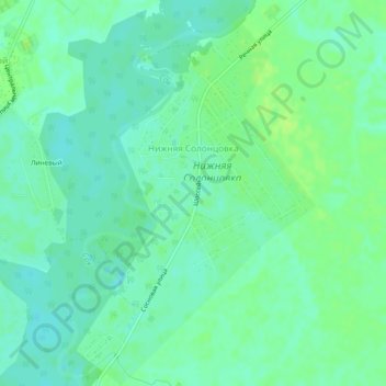 Топографическая карта Нижняя Солонцовка, высота, рельеф