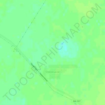 Топографическая карта Озерецкое, высота, рельеф