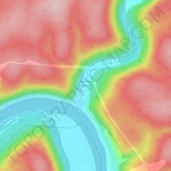 Топографическая карта Устье Яман-Елги, высота, рельеф
