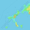 Топографическая карта Pulau Padar, высота, рельеф
