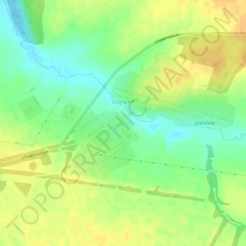 Топографическая карта Шалдеж, высота, рельеф