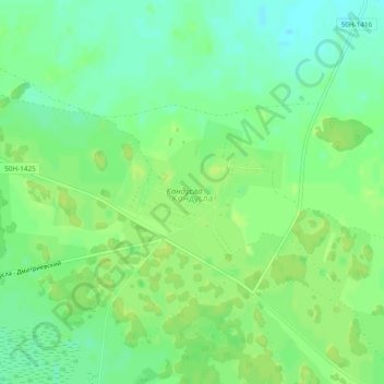 Топографическая карта Кондусла, высота, рельеф