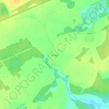 Топографическая карта Лисино, высота, рельеф