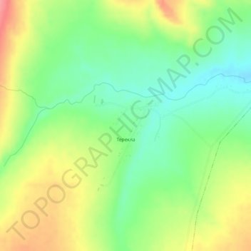 Топографическая карта Терекла, высота, рельеф