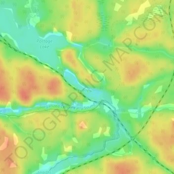 Топографическая карта Key River, высота, рельеф