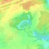 Топографическая карта Грибовское озеро, высота, рельеф