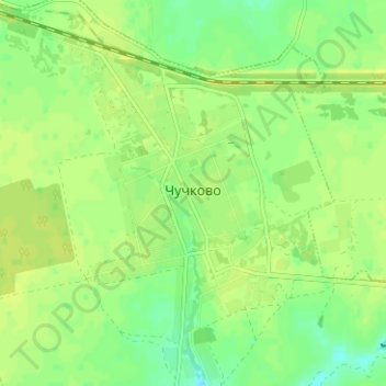 Топографическая карта Чучково, высота, рельеф