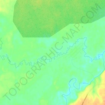 Топографическая карта Бундюр, высота, рельеф