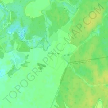 Топографическая карта Шатанова, высота, рельеф