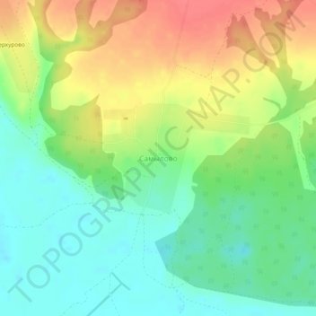 Топографическая карта Самылово, высота, рельеф