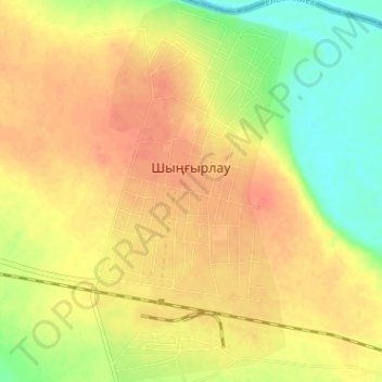 Топографическая карта Чингирлау, высота, рельеф