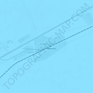 Топографическая карта Жамансор, высота, рельеф