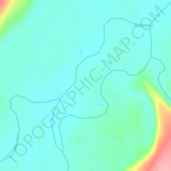 Топографическая карта Омолон, высота, рельеф
