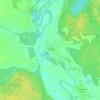 Топографическая карта Нижнево, высота, рельеф
