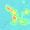 Топографическая карта Майя, высота, рельеф