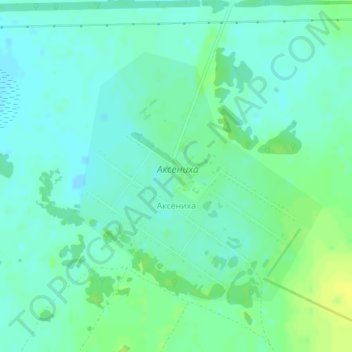 Топографическая карта Аксёниха, высота, рельеф