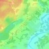 Топографическая карта Пошетни, высота, рельеф