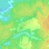 Топографическая карта Бобры, высота, рельеф