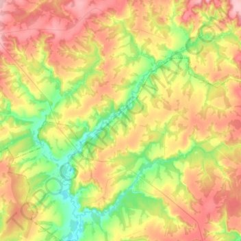 Топографическая карта Ошлань, высота, рельеф