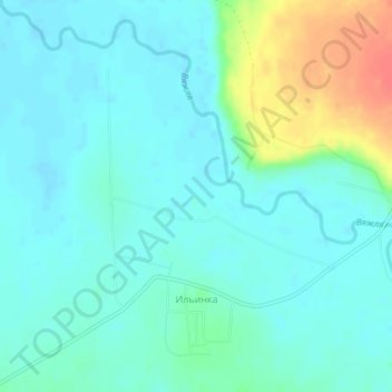Топографическая карта Ильинка, высота, рельеф