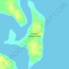 Топографическая карта остров Безымянный, высота, рельеф