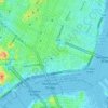 Топографическая карта Manhattan Community Board 3, высота, рельеф