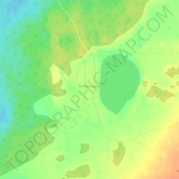 Топографическая карта Тюменцева, высота, рельеф