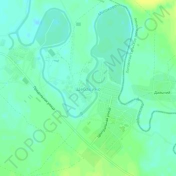 Топографическая карта Шебалино, высота, рельеф
