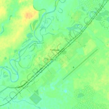 Топографическая карта Пангоды, высота, рельеф