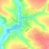 Топографическая карта Рыбинские Буды, высота, рельеф