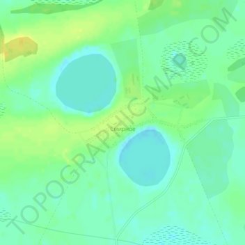 Топографическая карта Смирное, высота, рельеф