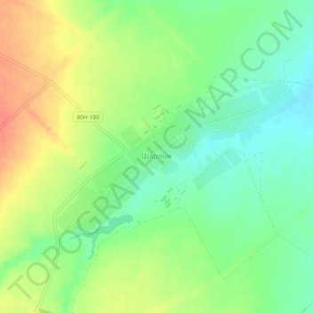 Топографическая карта Шарлык, высота, рельеф