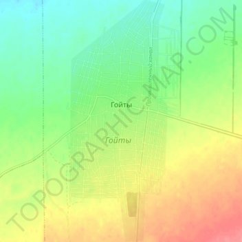 Топографическая карта Гойты, высота, рельеф