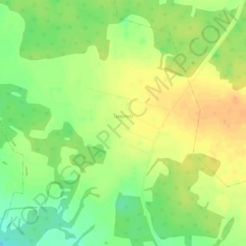 Топографическая карта Тимино, высота, рельеф