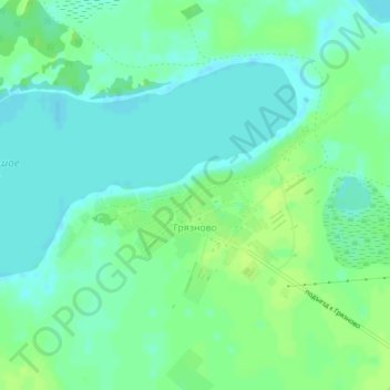 Топографическая карта Грязново, высота, рельеф