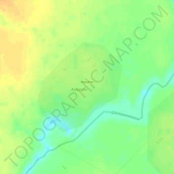 Топографическая карта Анкаты, высота, рельеф