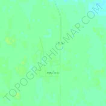 Топографическая карта Хлеборобное, высота, рельеф