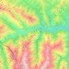 Топографическая карта Аргунское ущелье, высота, рельеф