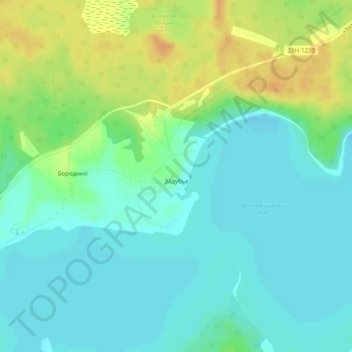 Топографическая карта Задубье, высота, рельеф