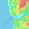 Топографическая карта Третья Падь, высота, рельеф
