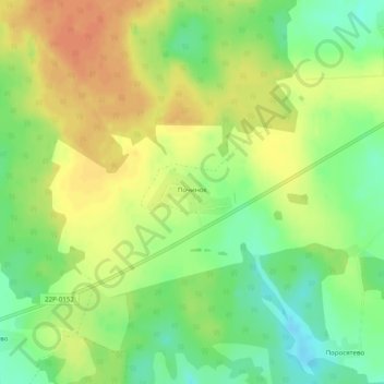 Топографическая карта Починок, высота, рельеф