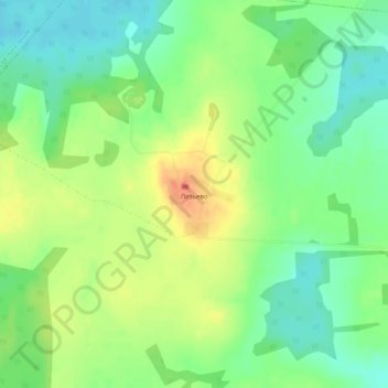 Топографическая карта Лозьево, высота, рельеф
