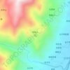 Топографическая карта 观天山水库, высота, рельеф