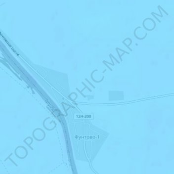 Топографическая карта Фунтово-1, высота, рельеф