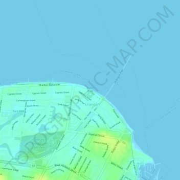 Топографическая карта Quota Park, высота, рельеф