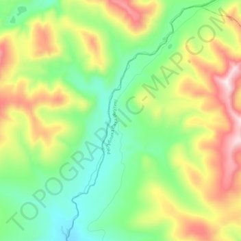 Топографическая карта Олонгдо, высота, рельеф