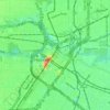 Топографическая карта original boundary of City of Houston, высота, рельеф